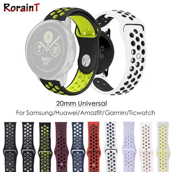 

20mm Silicone Strap for Samsung Galaxy 42mm Watch Band for Amazfit /Huawei Watch2/Garmin vivoactive 3 bands