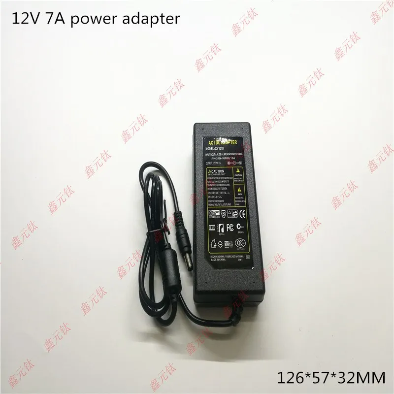 Трансформаторы освещения 12V 7A 8A 10A UK US EU AU plug ac/dc 100-240v to 12 led ленточный адаптер питания 84w 96w 120w Black drive power