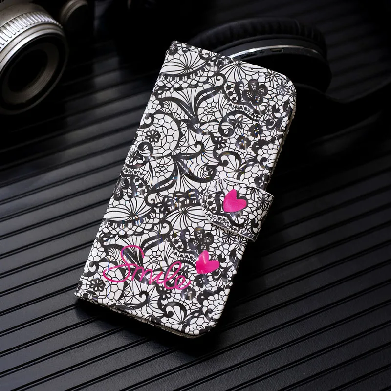 Кожаный чехол-книжка с 3D рисунком для iphone 11 pro max 5 6 6S 7 8 plus X XS XR, панель мобильного телефона с подставкой, держатель для карт, откидная крышка - Цвет: HB137-7