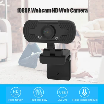 

2MP 1080P HD USB Webcam with Microphone for Video Conference Live Streaming PC Laptop Desktop Computer Accessory