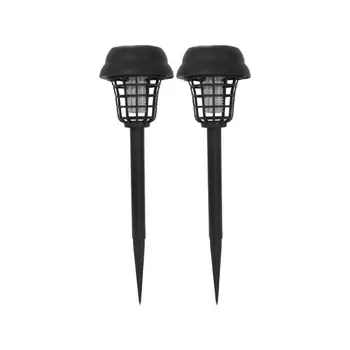 

2pcs/lot Solar Powered LED Light Mosquito Killer Insect Lawn Wasp Outdoor Landscape Lights Lamp Street Bug Pest Garden E8B3