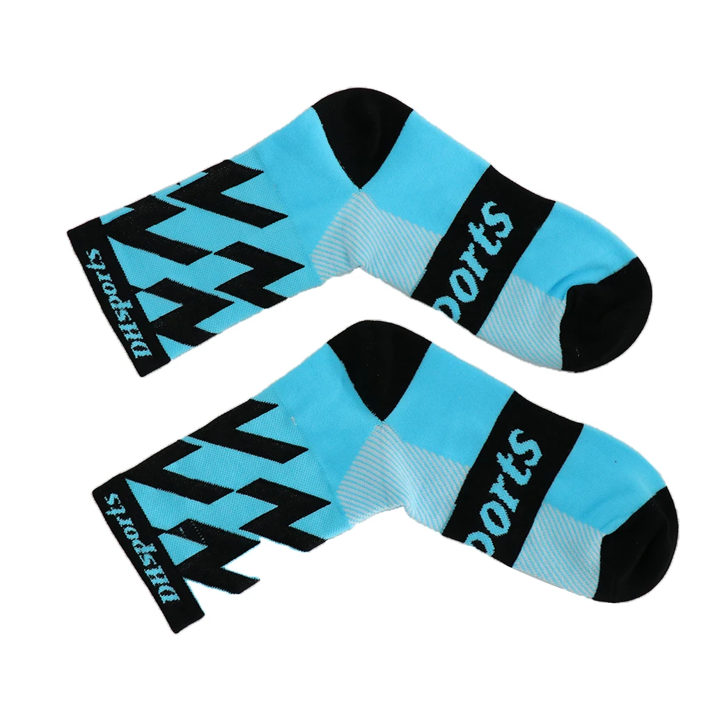 Fluorescence Blue 1 пара, спортивный велосипедный носок, дышащий, впитывающий пот, гоночный носок - Цвет: Fluorescence Blue