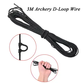 

HobbyLane 9ft(3m) Archery Compound Bow D-Loop High Strength Wire String Nylon Nock Safe Release D Loop for Hunting Accessory