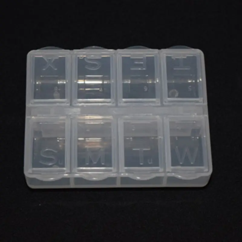 

8 Grid Pill Box Holder Medicine Storage Organizer Container Case for Travel New X5XC