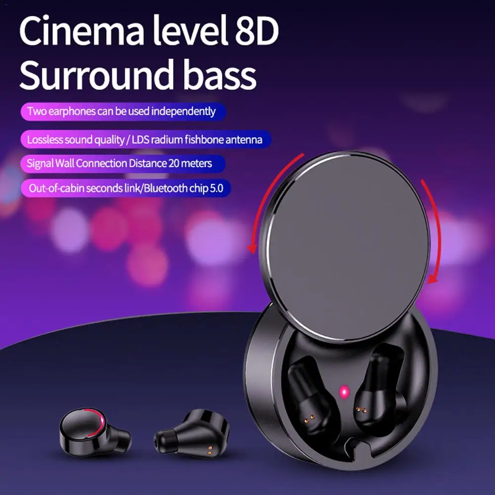ME-28 True Wireless Stereo Bluetooth 5.0 Earphone Touch CVC8.0 Earbuds IPX5 Waterproof 8D Stero Sports Headset With Charger Box
