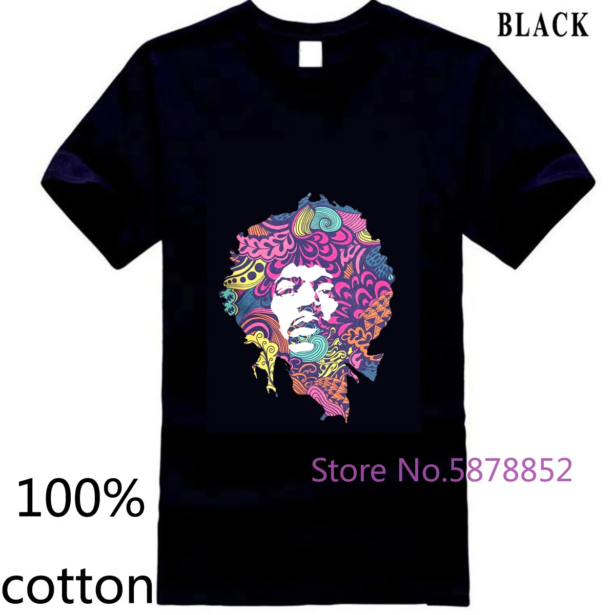 Счастьем человек Jimi-Хендрикс-новая мужская футболка Топы И Футболки Для девочек
