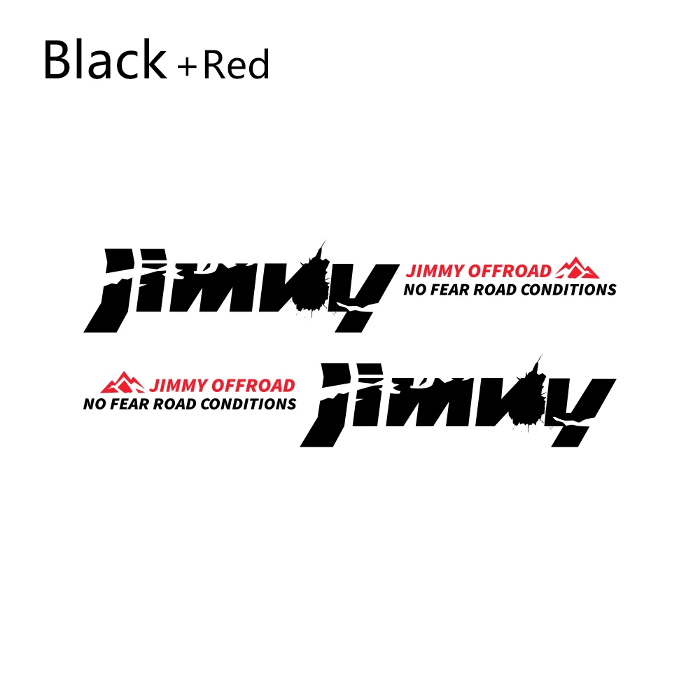 2Pcs For SUZUKI JIMNY Car Side Stickers Vinyl Film Auto 4WD offroad Decals Automobile Decoration Styling Car Tuning Accessories - Название цвета: Glossy Black