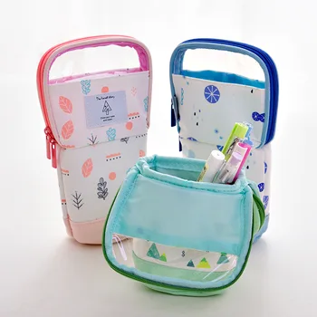 

Cute Carton Pen Pencil Case- Canvas Pencil Holder Pen Organizer Zipper Stationery Pouch Bag for Students Boys and Girls