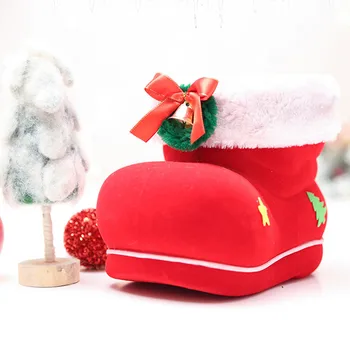 

Christmas Gift Candy Bag Lovely Party Festival Decoration Santa Claus Boot Shoes Christmas Decor Ornaments Shoes Tree Pendant