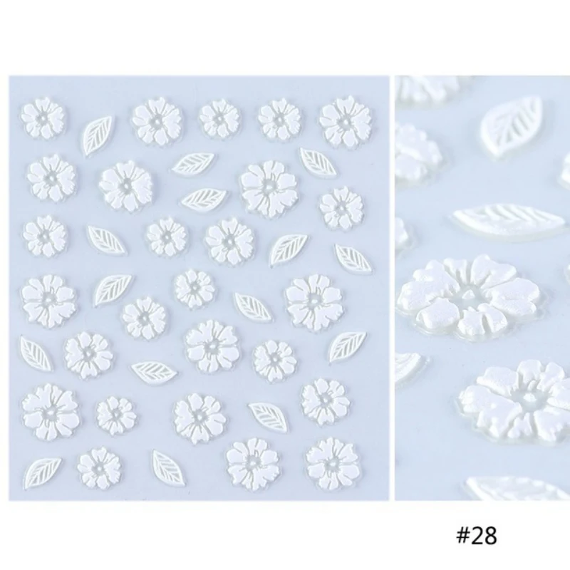 02 3D Nail Stickers DIY Nail Decoration Water Transfer Slider for Manicure Nail Art Decoration Nail Art - Color: 02