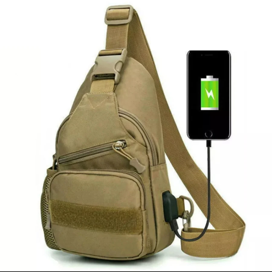 Военная Тактическая нагрудная сумка, сумка для альпинизма, Путешествий, Походов, походов, Сумка с USB зарядкой, спортивный рюкзак для кемпинга, противоугонные сумки - Цвет: one bag