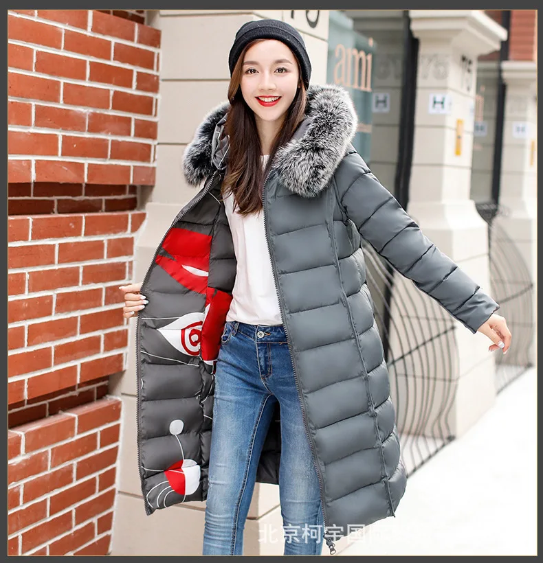 Большой размер Двусторонний пуховик Одежда с хлопковой подкладкой женская одежда средней длины с хлопковой подкладкой модная куртка с хлопковой подкладкой