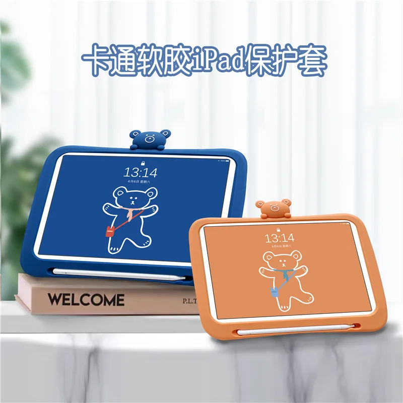 

Case For iPad 7th 10.2 / 9.7 2017 2018 5th 6th Gen Pro 9.7 Air 3 10.5 Cartoon Kids Cover For Mini 1 2 3 4 5 Silicon