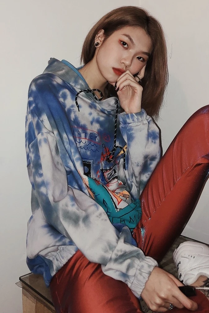JASUMMER санитарная одежда для мужчин и женщин с большие шляпы, галстук-окрашенные хип-хоп толстовки забавная печать пара seatshirts женщина