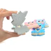 1PC Cat Silicone Teether Toys Necklace Accessories Infant Chew Toys Raccoon Silicone Beads Soft teether DIY Baby Teething 4