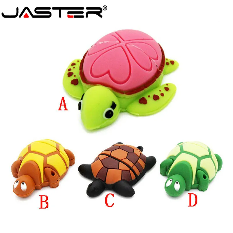 JASTER, черепаха, usb флеш-накопитель, мультфильм, usb 2,0, 4 ГБ, 8 ГБ, 16 ГБ, 32 ГБ, 64 ГБ
