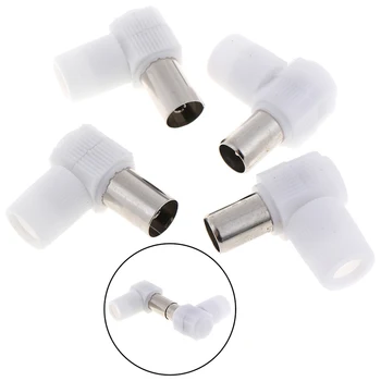 

2pairs 90 Degrees Male And Female TV Plug Jack For Antennas TV RF Coaxial Male Plugs Adapter Right Angle Antennas Connectors