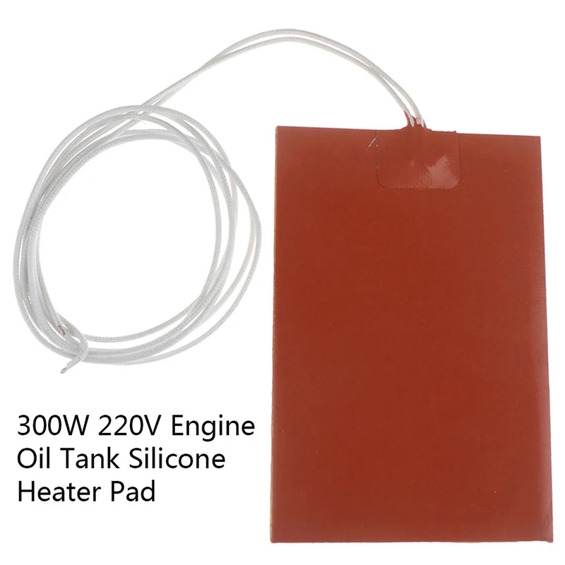 10 X 15cm 300W 220V Engine Oil Tank Silicone Heater Pad Universal Fuel Tank Water Tank Rubber Heating Mat Warming Accessories