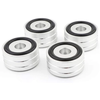 

4Pcs 40X20mm Aluminum HiFi AMP Speaker Isolation Stand Turntable DAC Feet Pad