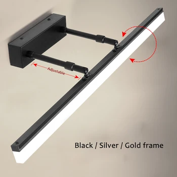 현대 LED 벽 램프, 침실 침대 옆 조명, 계단 조절 가능한 욕실 벽 조명, Sconces L40, 60, 80, 100cm, 신제품