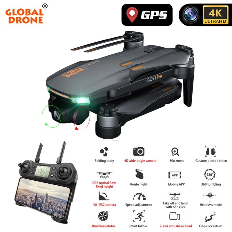 Drone 4K Profesional GPS Quadrocopter with HD Camera 2-Axis Servo Gimbal Anti-Shake Follow Me Dron VS F11 SG906 PRO H117S Drone 4K Profesional GPS Quadrocopter with HD Camera 2-Axis Servo Gimbal Anti-Shake Follow Me Dron VS F11 SG906 PRO H117S