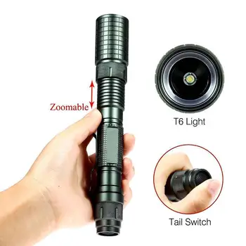 

T6 LED Flashlight Powerful Zoomable LED Torch Light 5Mode For 18650 Battery LED Flashlight Rechargeable Flashlight