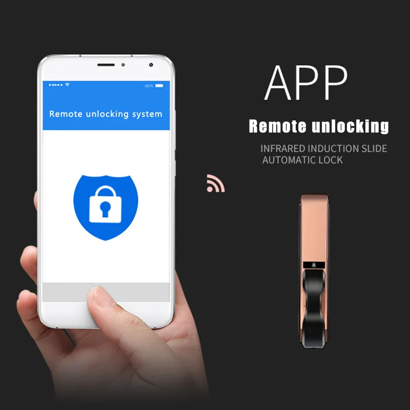 Автоматический замок с отпечатком пальца для домашней безопасности, Умный домашний электронный дверной замок с удаленным разблокированием отпечатков пальцев, Умный Замок