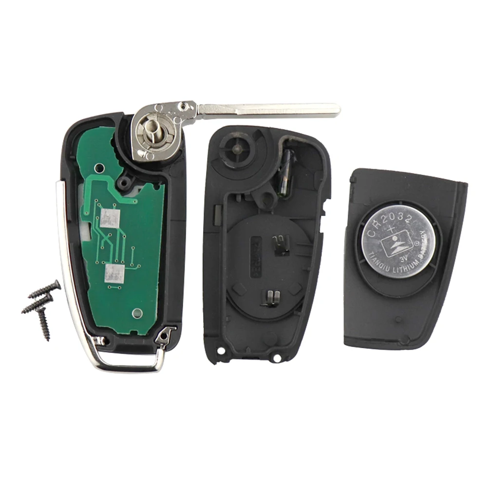 YIQIXIN 3 BUTTON REMOTE CAR FLIP KEY 433MHZ FOR AUDI A2 A4 S4 CABRIO QUATTRO AVANT 2005 2006 2007 2008 48 CHIP 8E0 837 220Q K D