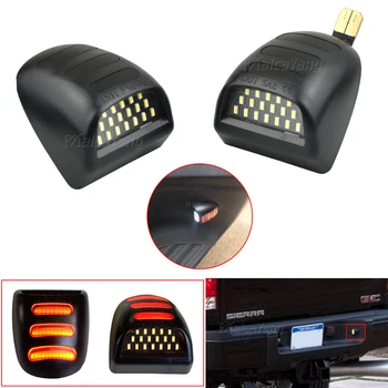 

1Pair LED 12V Number License Plate Light Lamp Assembly Car Accessorie For Chevrolet Avalanche Tahoe GMC Sierra Yukon
