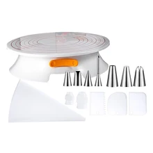 14 шт. ABS Круглый Инструменты для выпечки Многофункциональный практичный торт проигрыватель набор Кнопка управления DIY вращающаяся платформа Кондитерские украшения