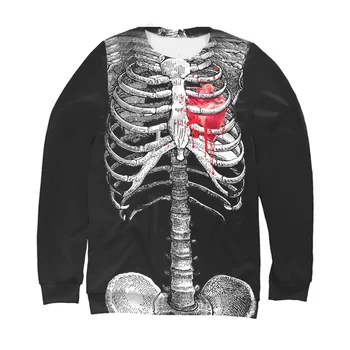 

Unisex Men women Autumn Winter Coat Halloween Costume skeleton skull 3D Print Long Sleeve Pullover Top cosplay