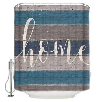 

Vintage Wood Textured Background Home Polyester Fabric Shower Curtain