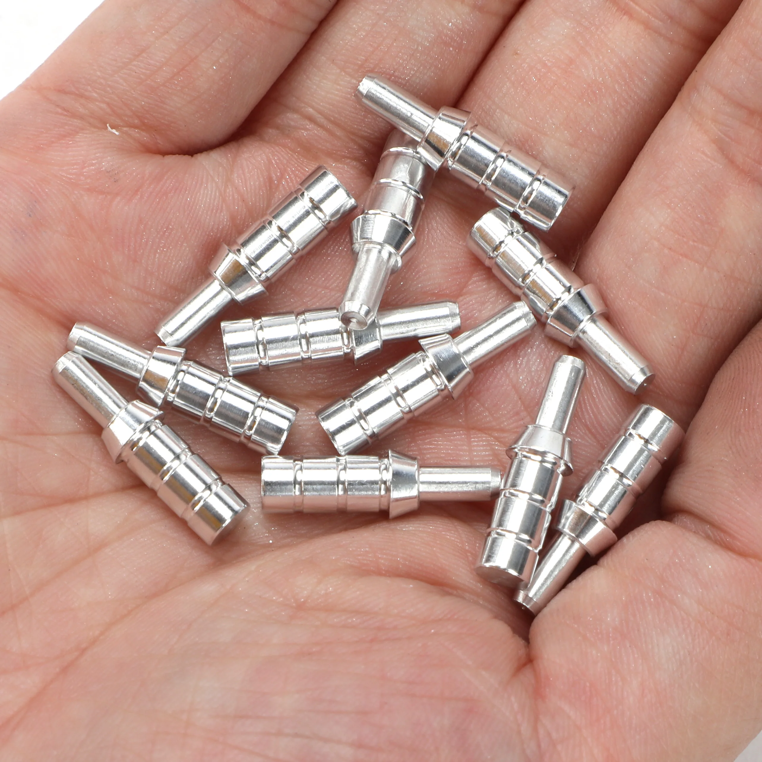 100 шт. стрельба из лука Алюминий НОК булавки для стрелка идентификатор вала 3 2 мм 4