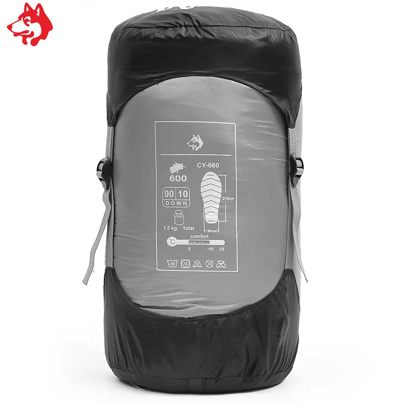 Jungle King CY660 4 Seasons 3 Kinds of Thickness Camping Travel Hiking White Duck Down Feather Filled Mummy Down Sleeping Bags 4