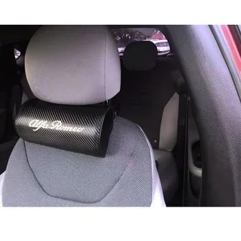 

For Alfa Romeo 159 147 Giulietta 159 MitoCarbon Fiber Texture PU Leather Car Seat Head Neck Rest Cushion Neck Support Pillow