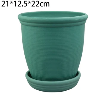 

Plastic Pot Round Container Resin Wide Mouth Flower Plant Medium Small Size