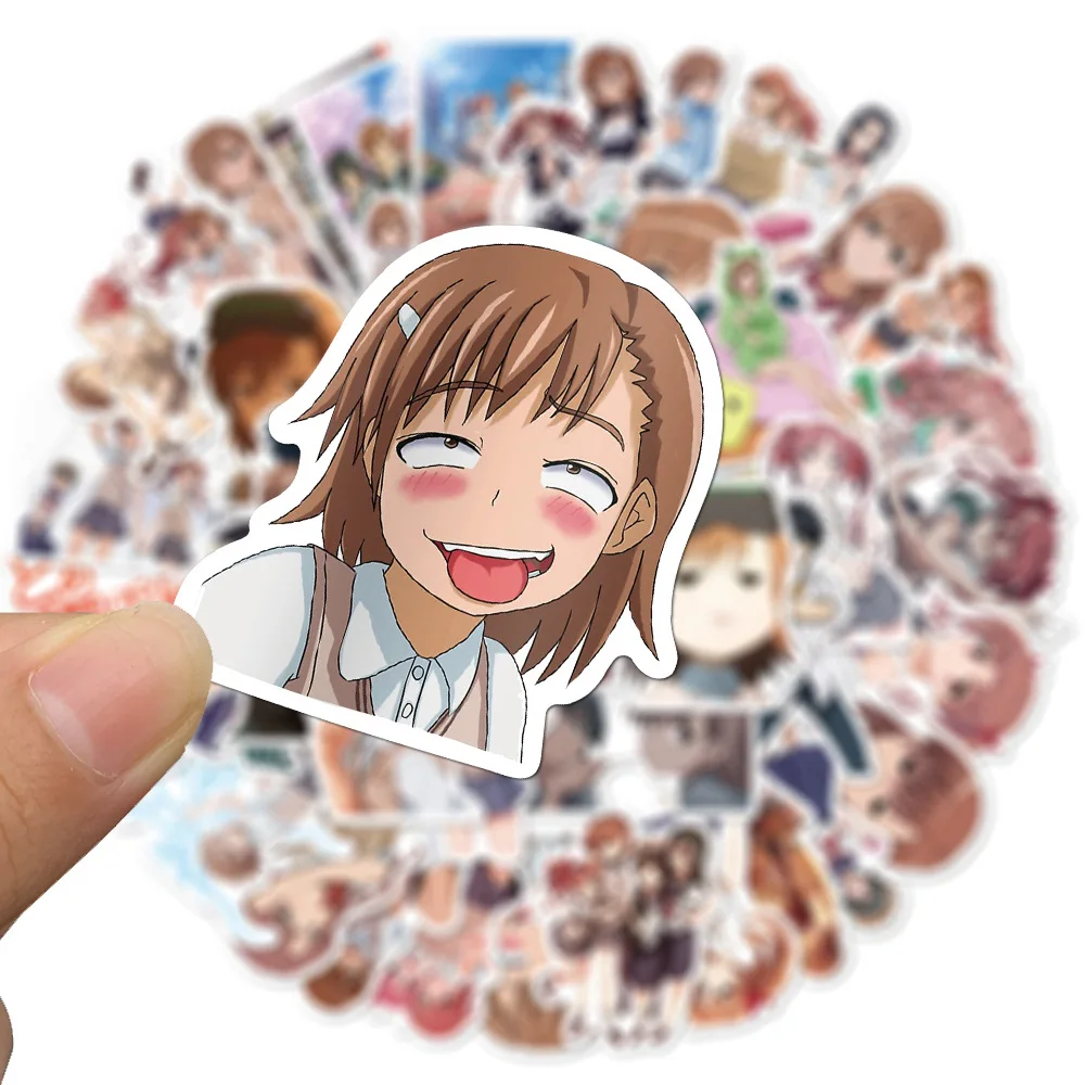 10/50 шт Аниме определенного научные железные дороги Стикеры s Мисака Shirai скейтборд