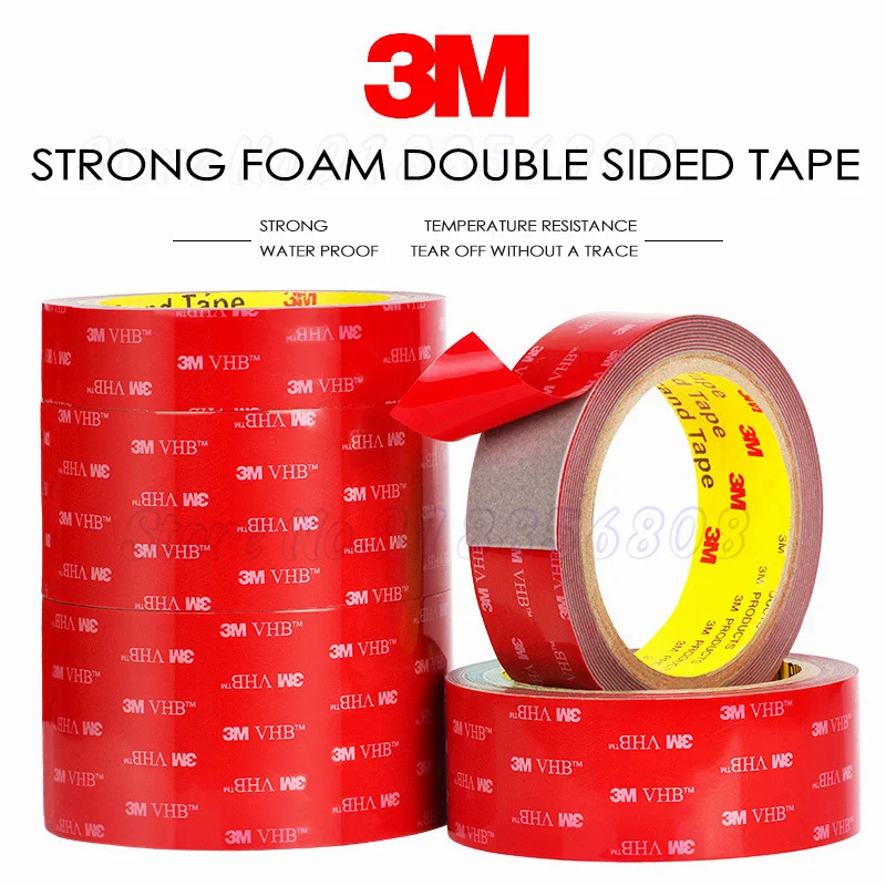 Waterproof Super Strong Permanent Double Sided Tape Car Special Temperature  Resistant Strong Tape Home/Office Decor