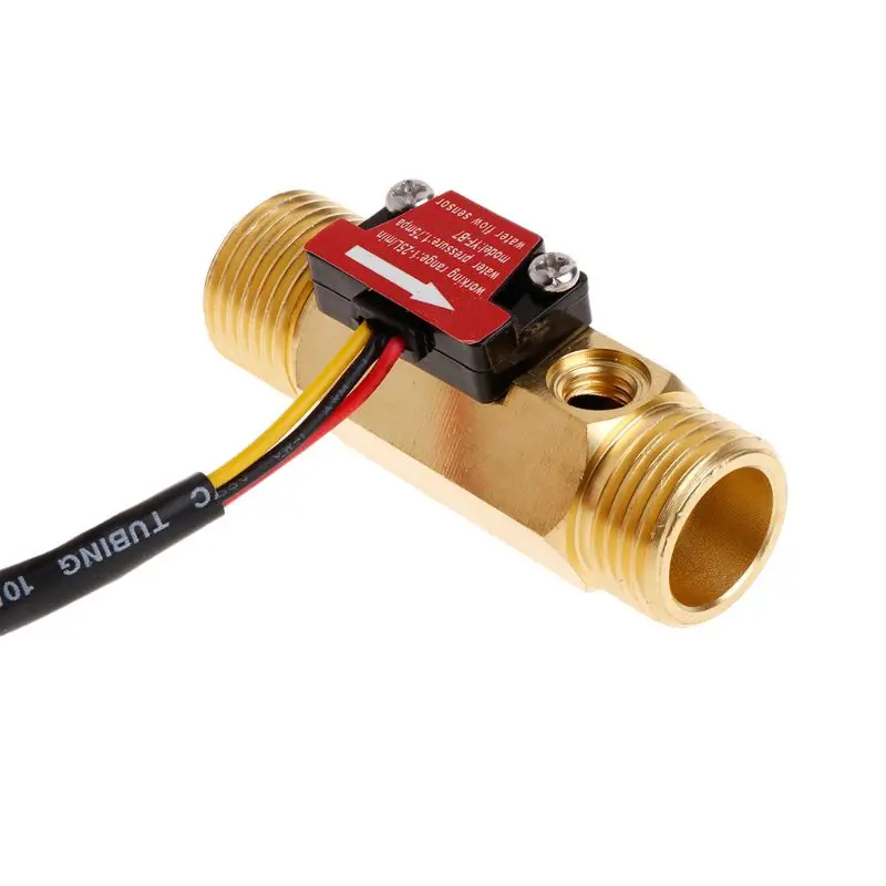 Digital LCD display Water flow sensor meter Temperature time record G1/2" with backlight