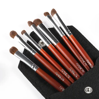 

7pcs Eye Shadow Makeup Brushes Set Wood Handle Blending Shader Highlighter Foundation Powder Blush Concealer Lip Brush