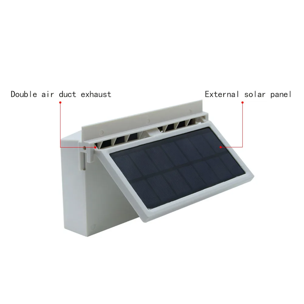 Solar Powered Auto Car Window Air Vent Ventilator Cooler Fan Mini Cooling Radiator S55