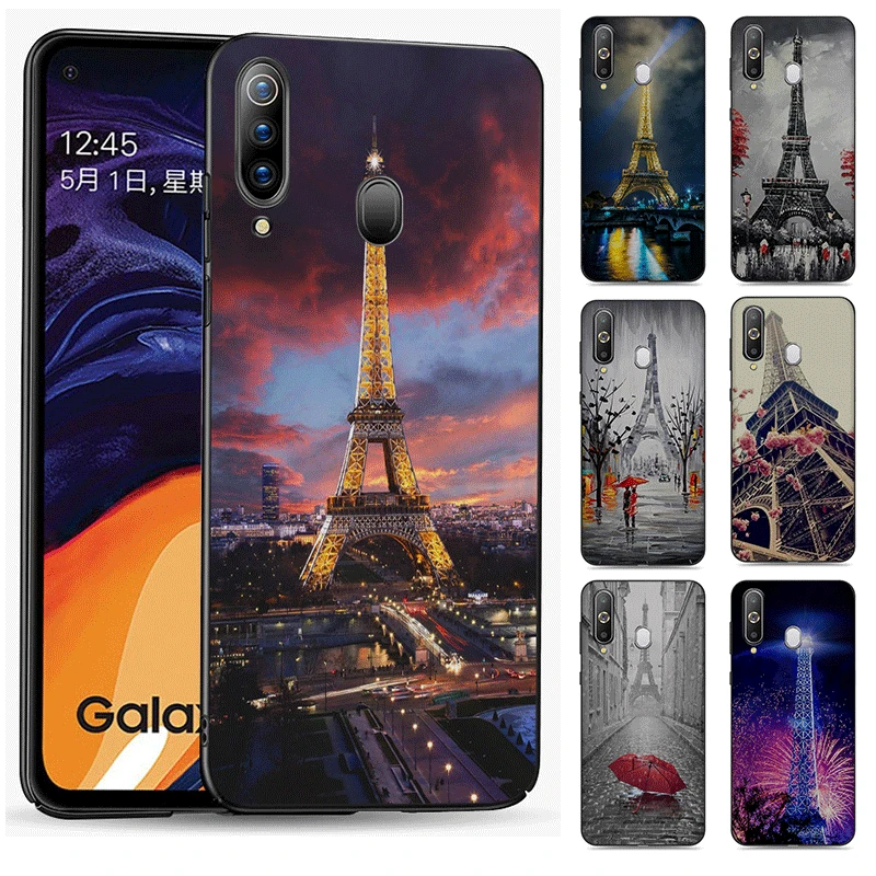Phone Cases Shell for Samsung A3 A5 2016 2017 A6 A6 Plus A7 A9 2018 Case Silicone Cover For Samsung A2 Core  Paris Eiffel Tower