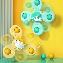 Jouet Spinner Montessori pour enfants de 2 à 4 ans, hochets éducatifs pour bébés, jouets de bain pour salle de bain 