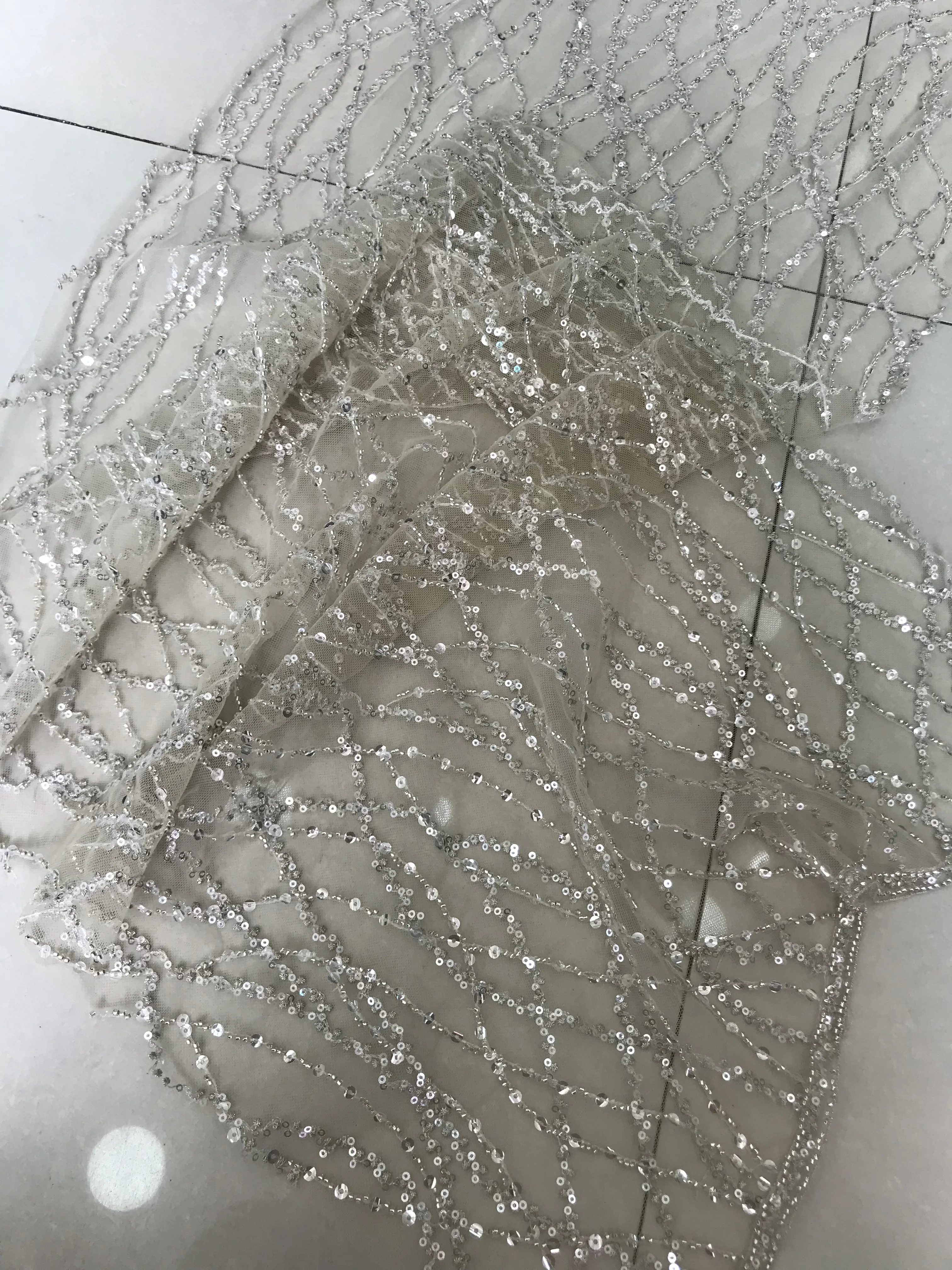 

Нигерийская кружевная ткань, искусственная кожа с блестками, Высококачественная кружевная ткань с бисером для свадебного платья