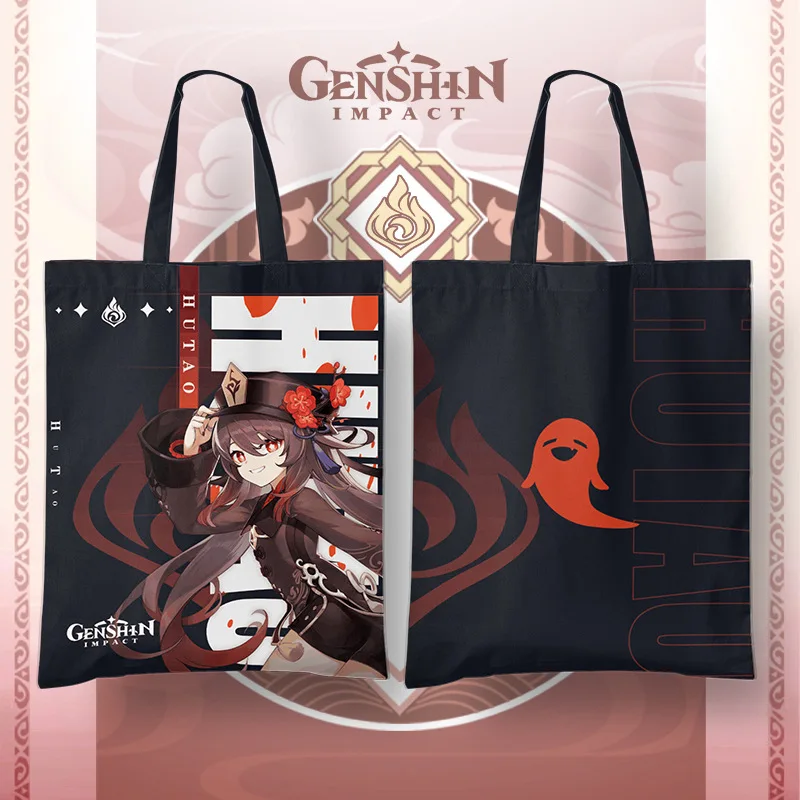 Game Genshin Impact Ganyu Kaedehara Kazuha Cosplay Canvas Bag Harajuku Shopper Women Bag Shoulder Bags Vintage Handbag elvira costume