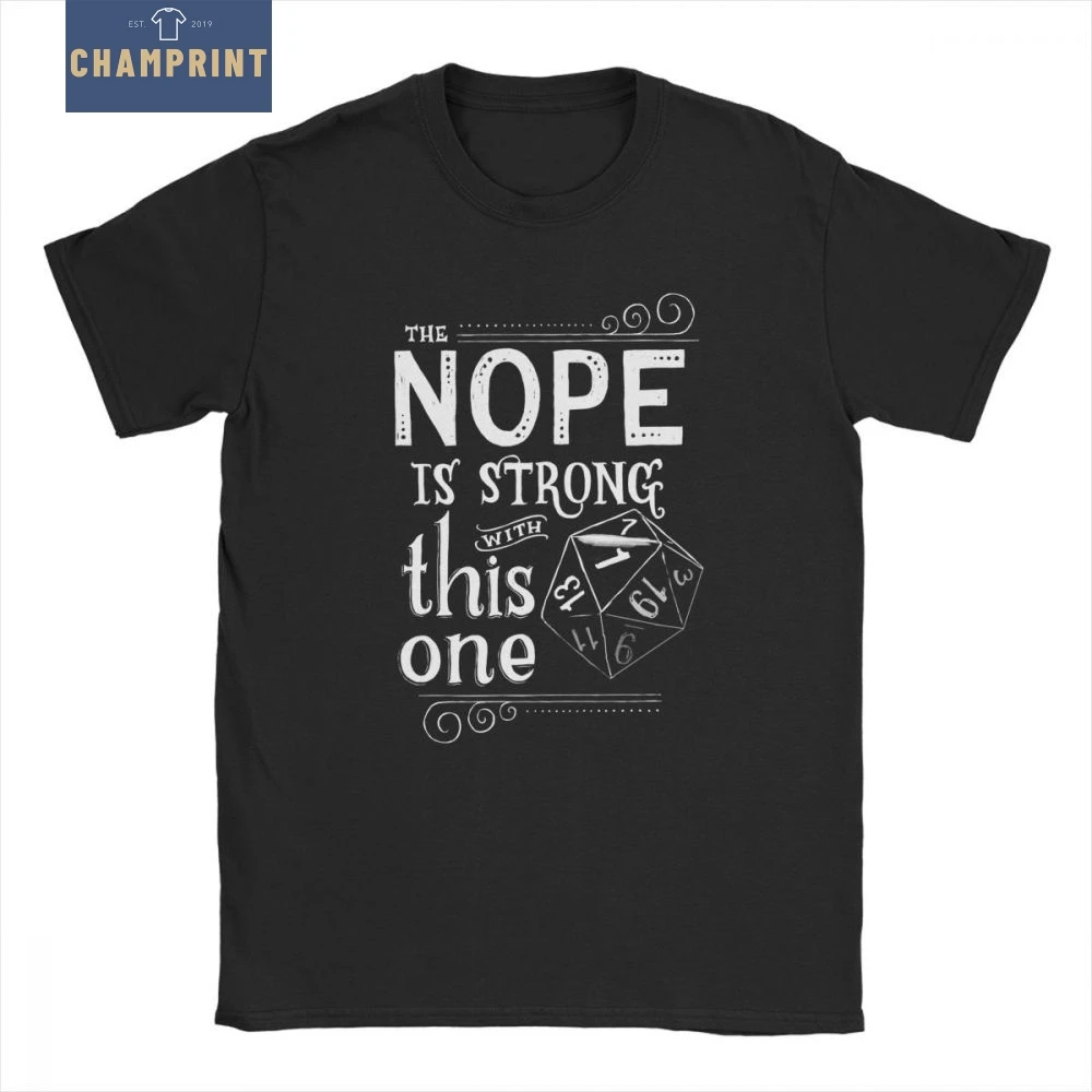Il NO è Forte Con Questo Novità Della Maglietta Degli Uomini Di Dungeons and Dragons Dadi D20 Dnd Magliette E Camicette T-Shirt