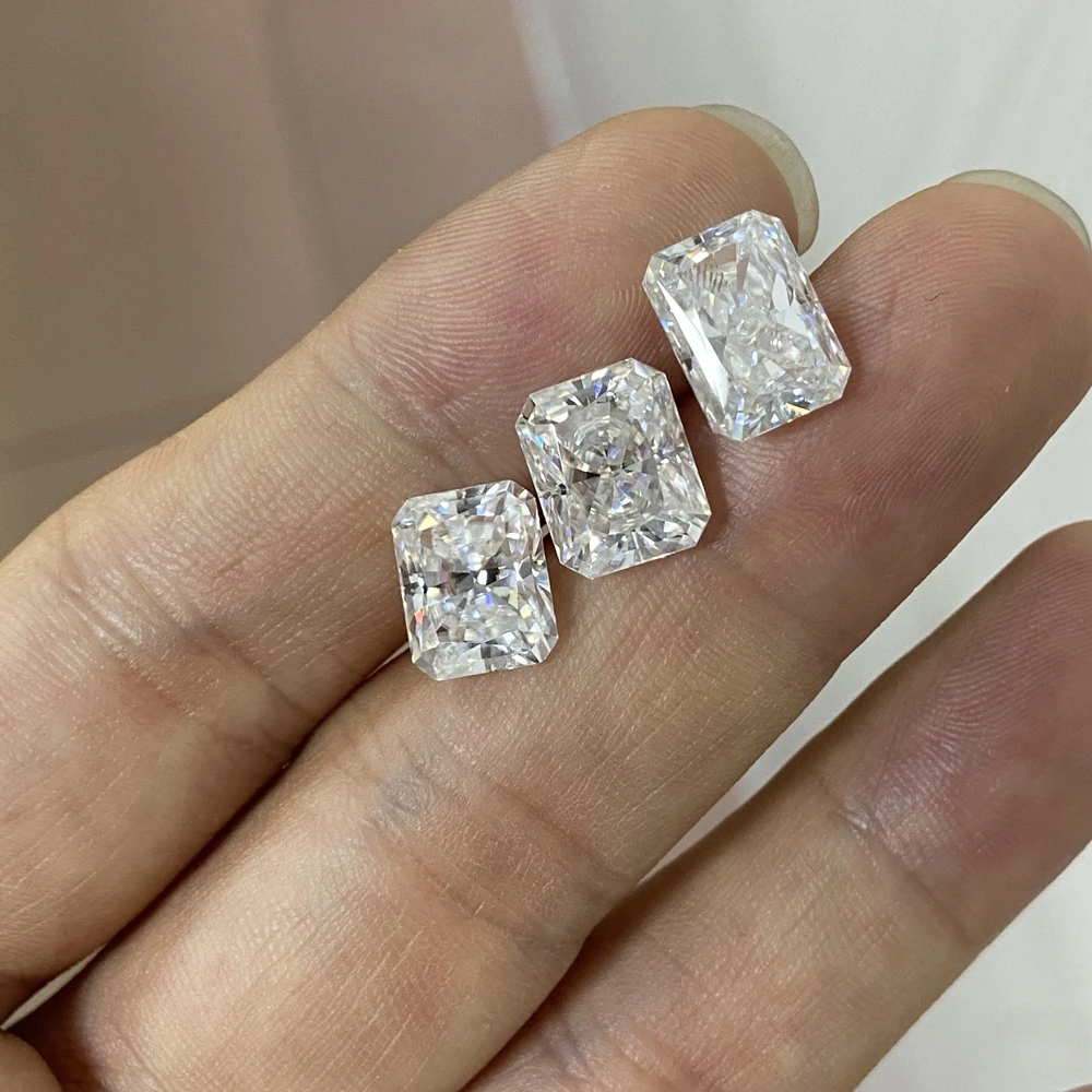 Meisidian 8.5x10.5mm 4 Karat D VVS1 Loose Radiant Moissanite Stone Diamond Price Per Carat