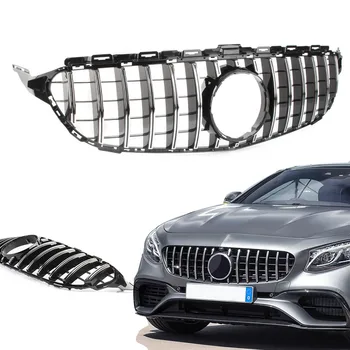 

Chrome Car Styling Front Bumper Upper Grille ​Grill For Mercedes Benz C-Class W205 C180 C200 C250 2015 2016 2017 2018