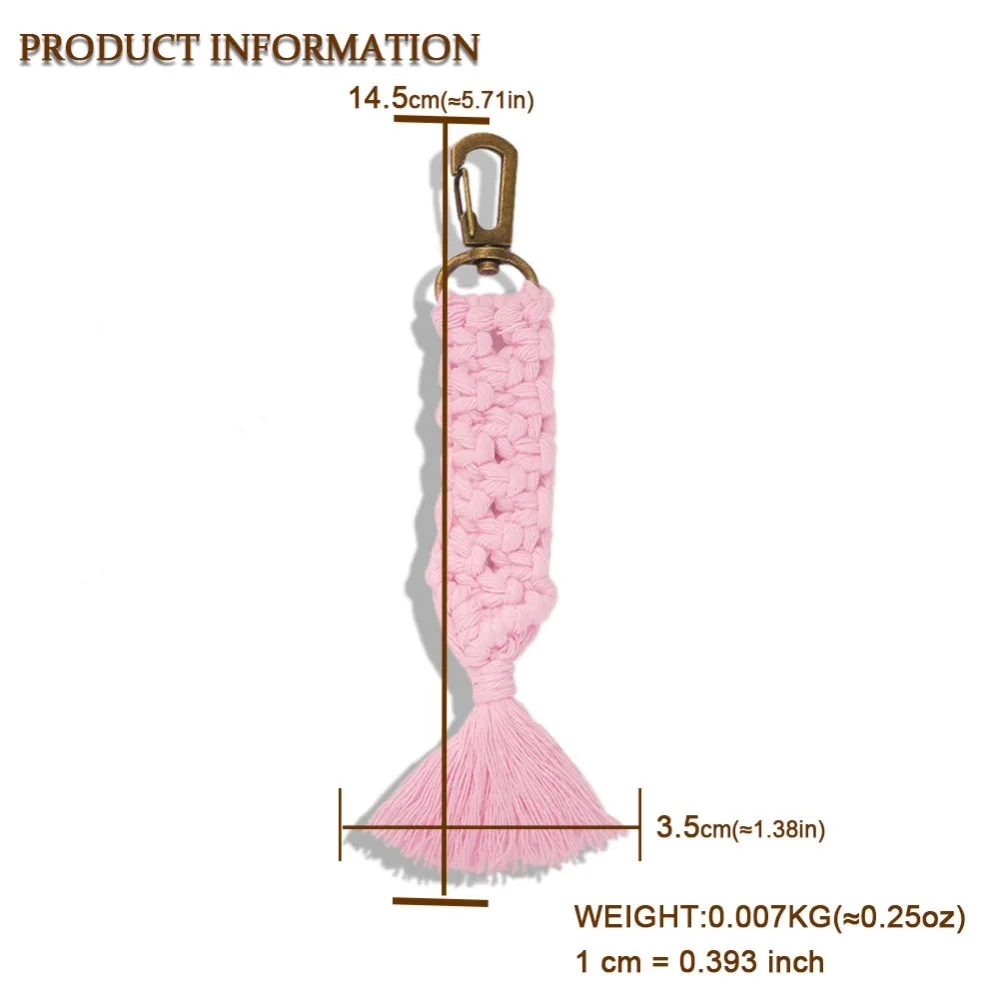 Girlgo Гавайские радужные макраме брелоки с кисточками для женщин Бохо ручной работы брелок сумка Ювелирные изделия подарок другу оптом