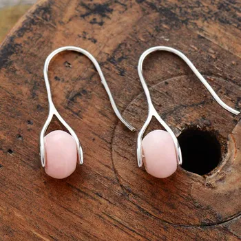 Exclusive Women Earrings Pink Opal Elegant Earring Exquisite Lady Classic Fashion Jewelry Gifts